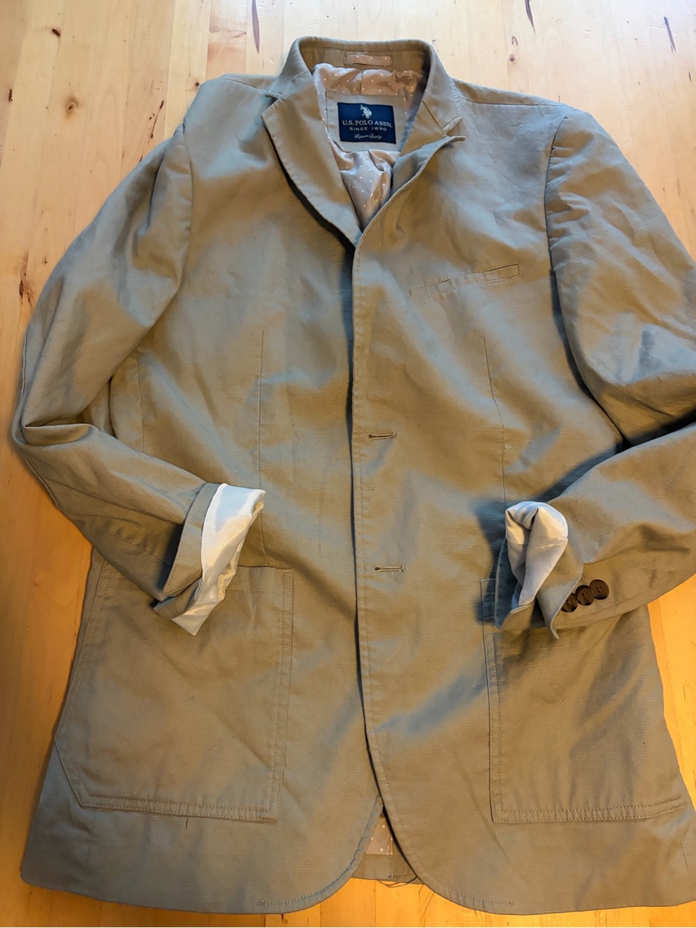 U.S. Polo Assn. Women’s  Light Khaki Cotton Blazer